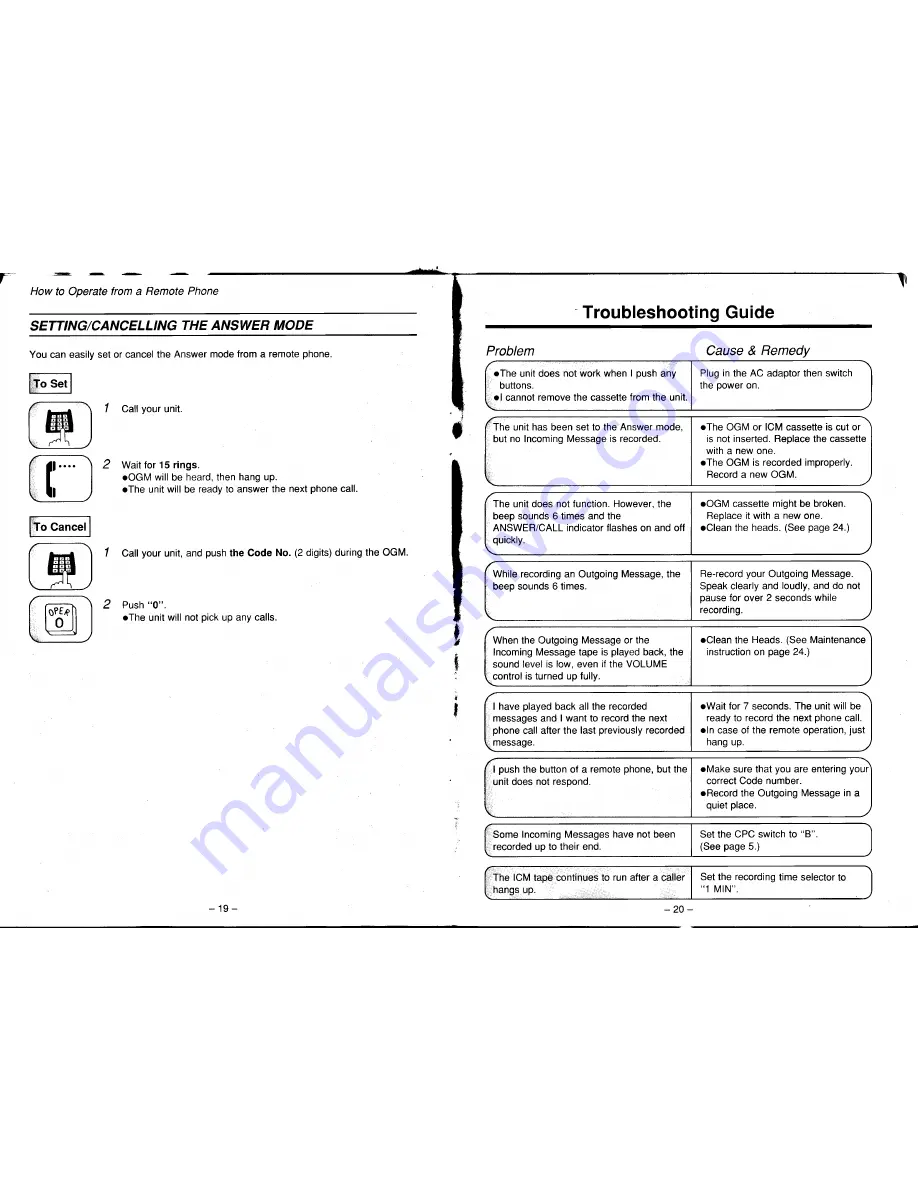 Panasonic EASA-PHONE KX-T1451 Operating Instructions Manual Download Page 12