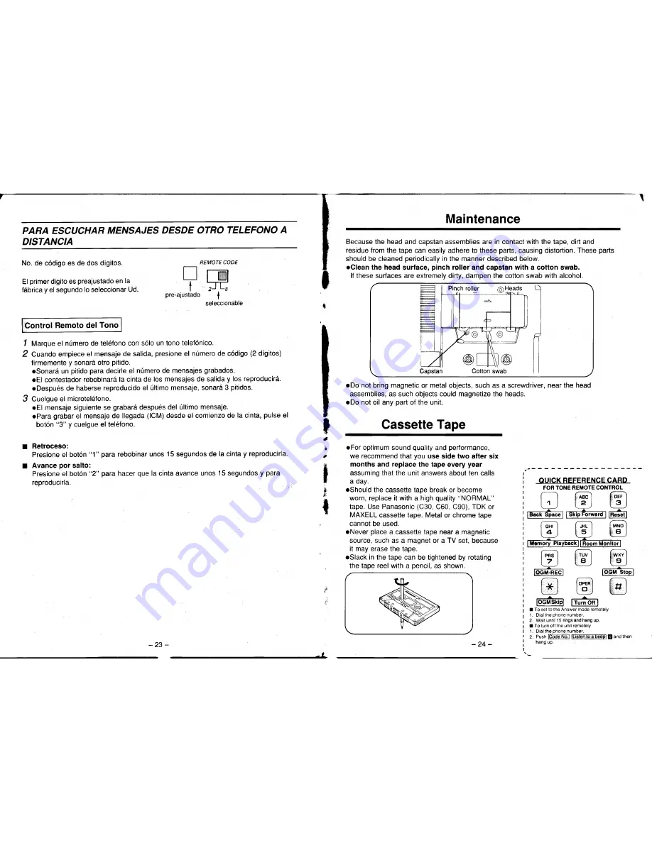 Panasonic EASA-PHONE KX-T1451 Operating Instructions Manual Download Page 14