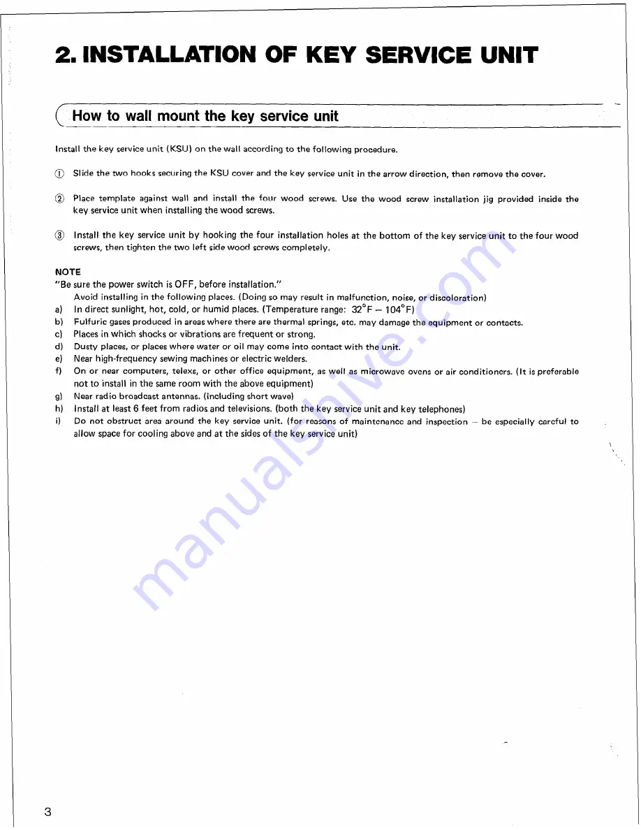 Panasonic Easa-Phone VA-824 Installation And Programming Manual Download Page 6