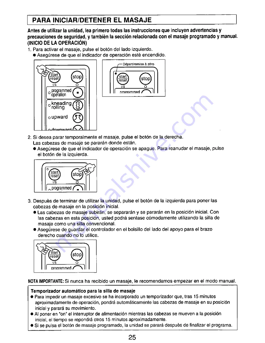 Panasonic EP573K Operating Скачать руководство пользователя страница 25