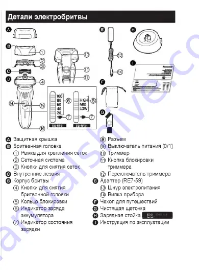 Panasonic ES-RF41 Es-Rf Download Page 19