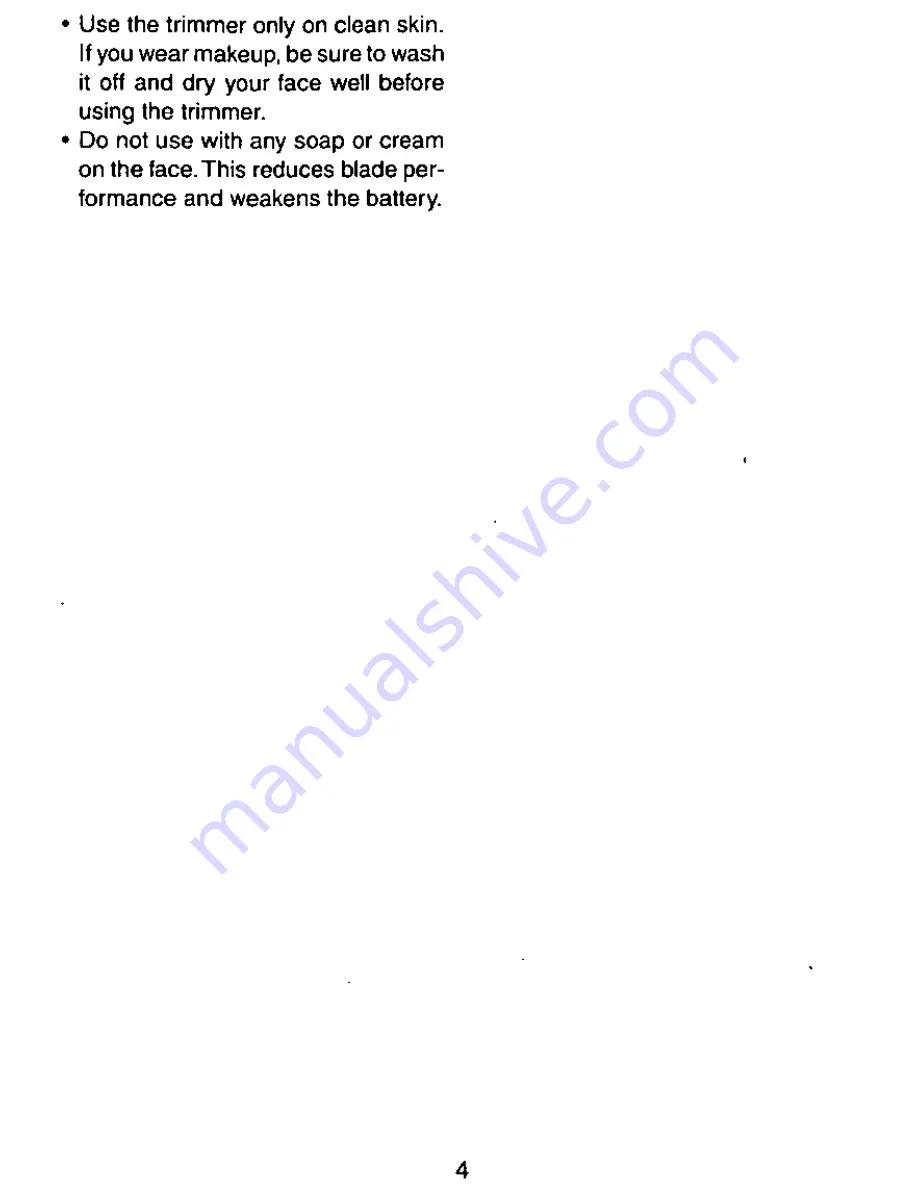 Panasonic ES107S Operating Operating Instructions Manual Download Page 5