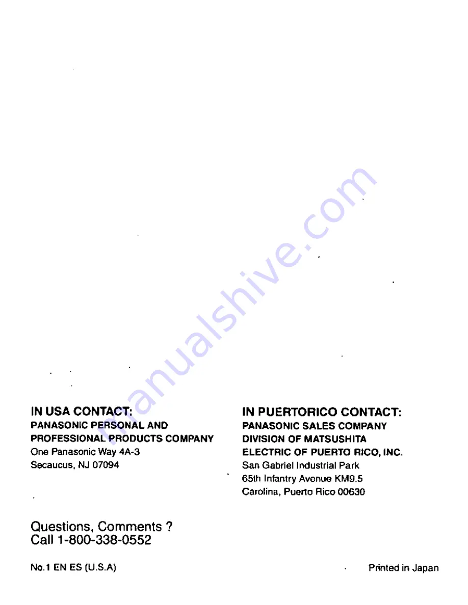 Panasonic ES107S Operating Operating Instructions Manual Download Page 12