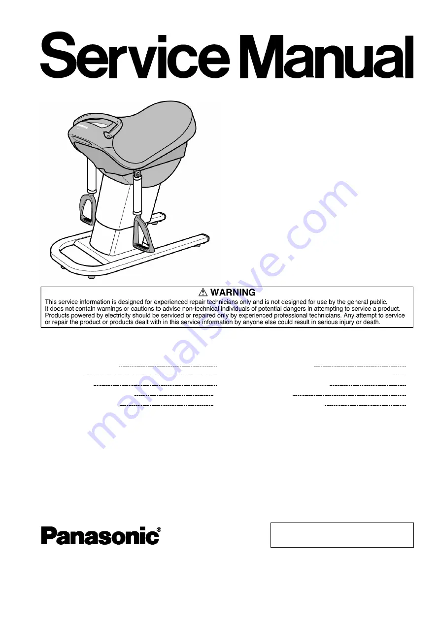 Panasonic EU6441-U1 Service Manual Download Page 1