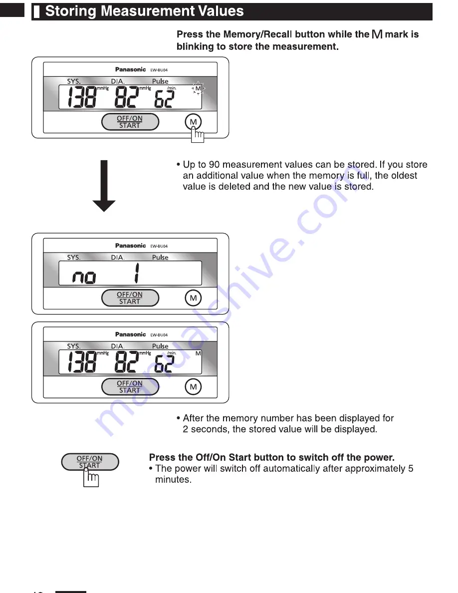 Panasonic EWBU04 User Manual Download Page 14