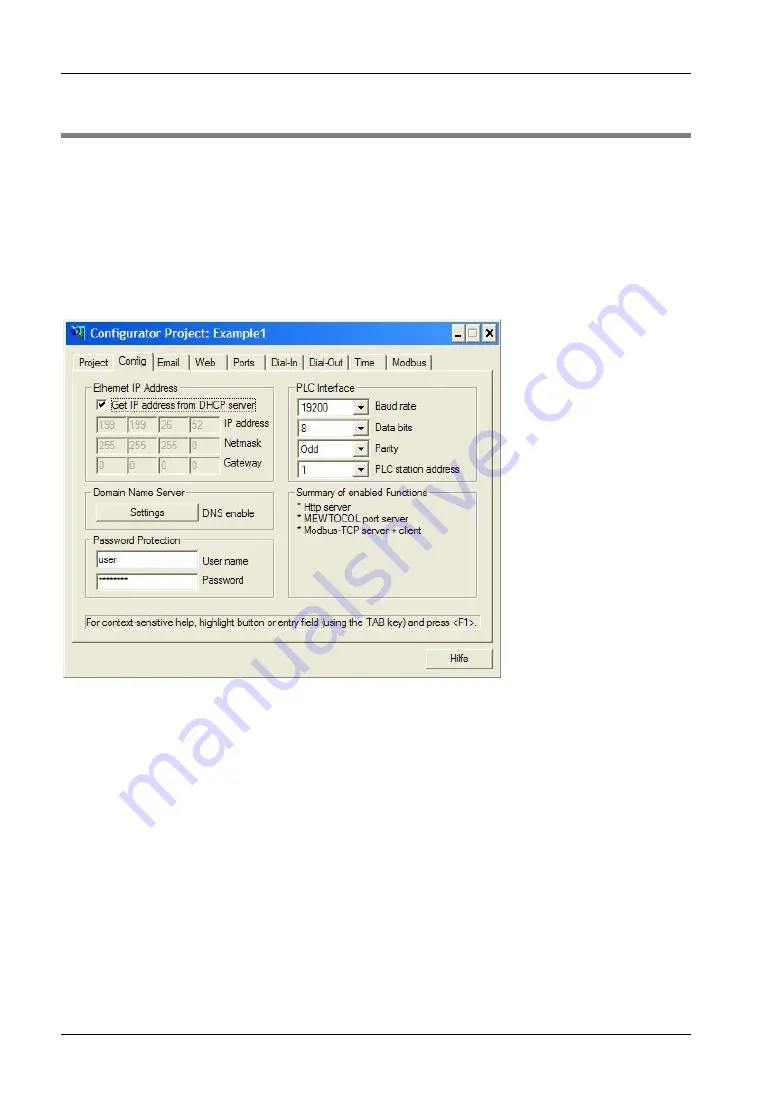 Panasonic FP Web-Server User Manual Download Page 63