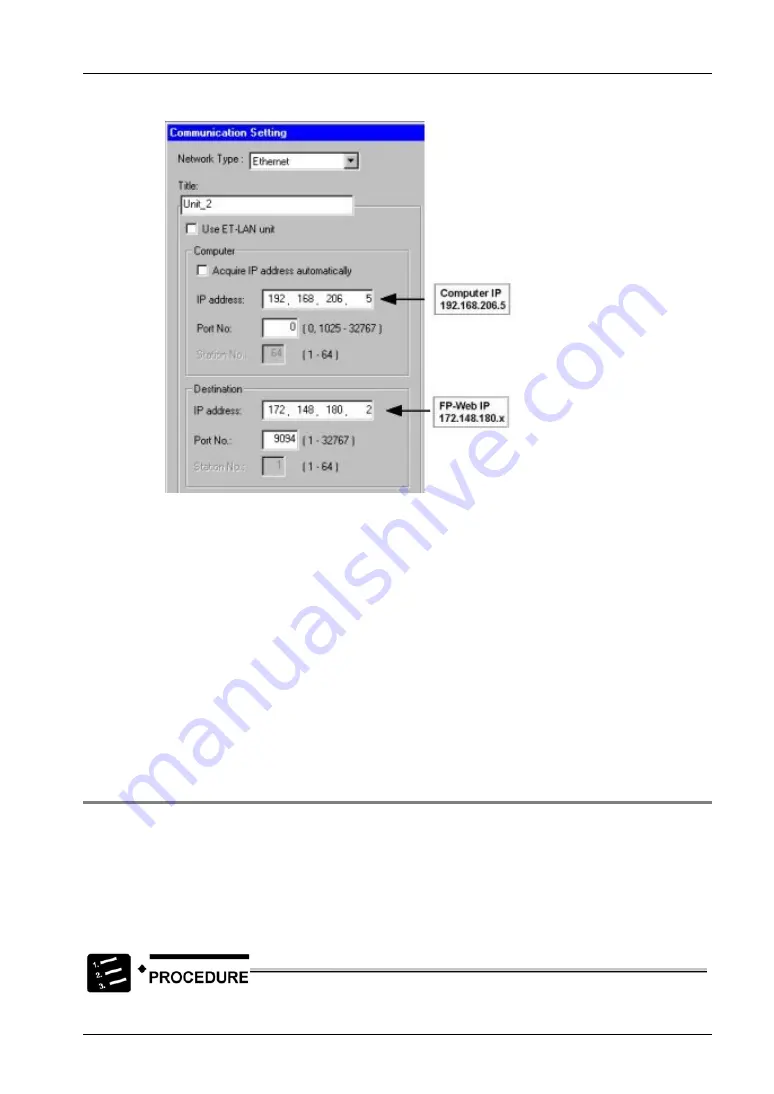 Panasonic FP Web-Server User Manual Download Page 134