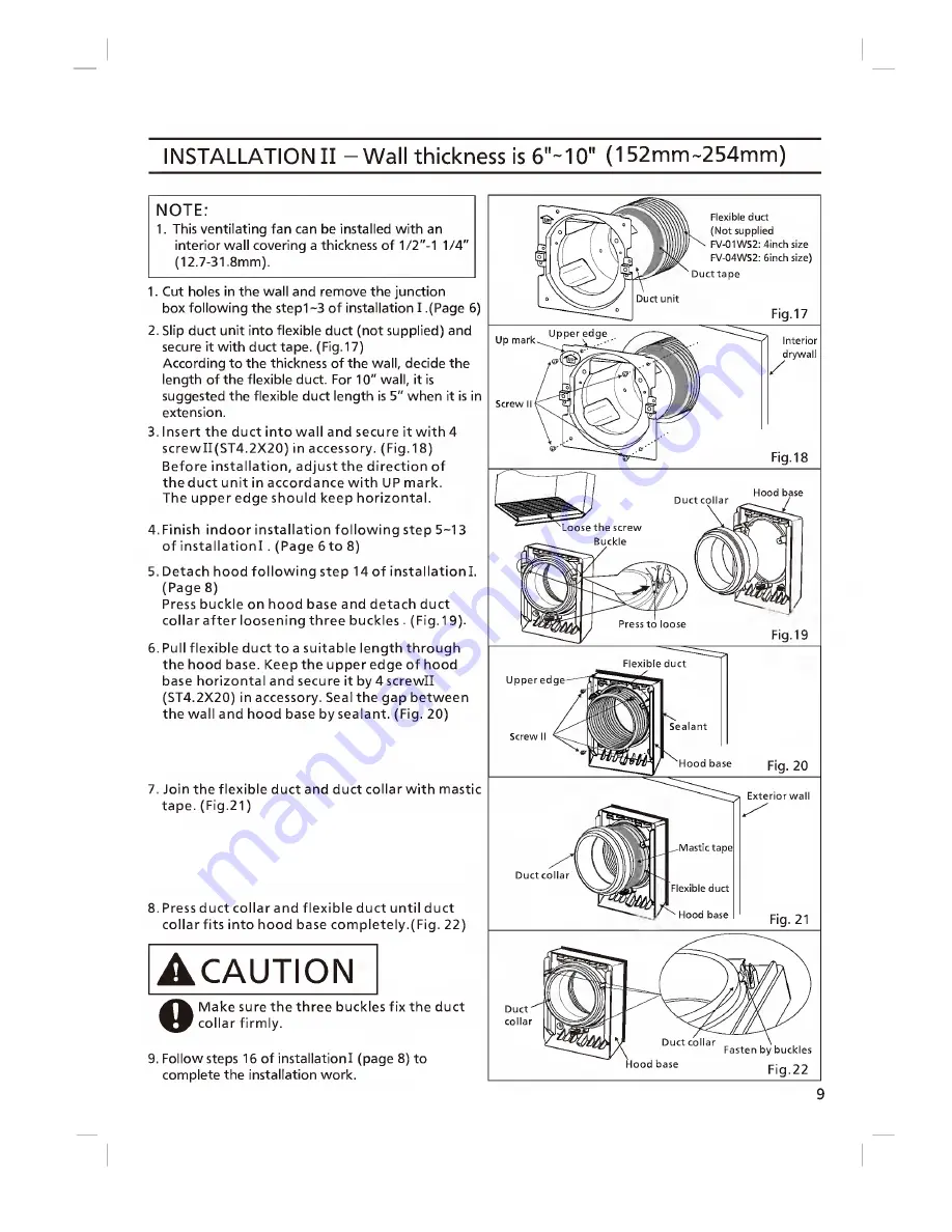 Panasonic FV-04WS2 Скачать руководство пользователя страница 9