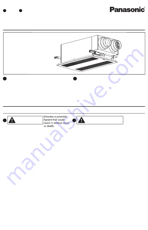 Panasonic FV-06VE1 Installation Manual Download Page 1