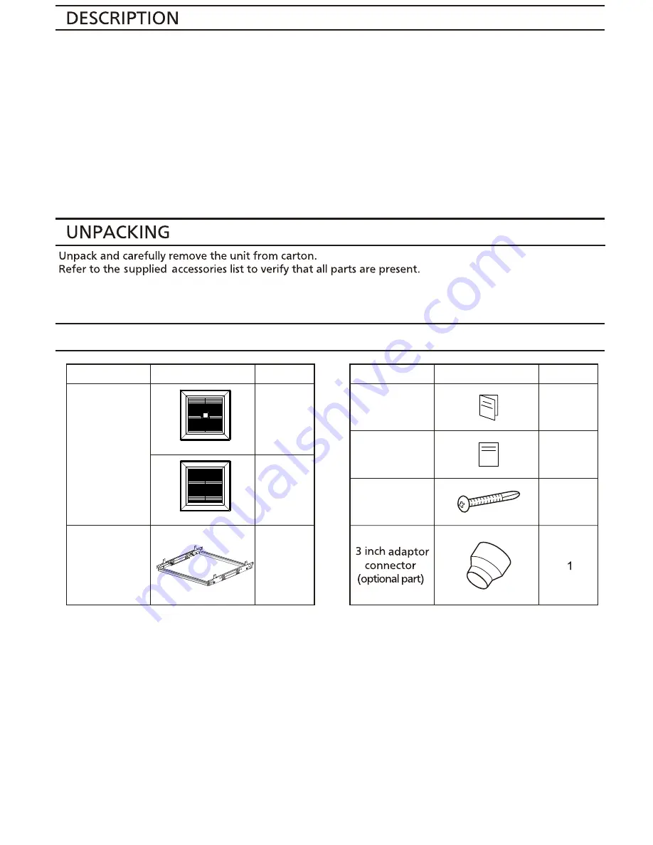 Panasonic FV-08-11VFM5 Installation Instructions Manual Download Page 4