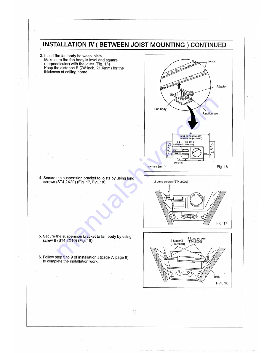 Panasonic FV-08VF2 Скачать руководство пользователя страница 11