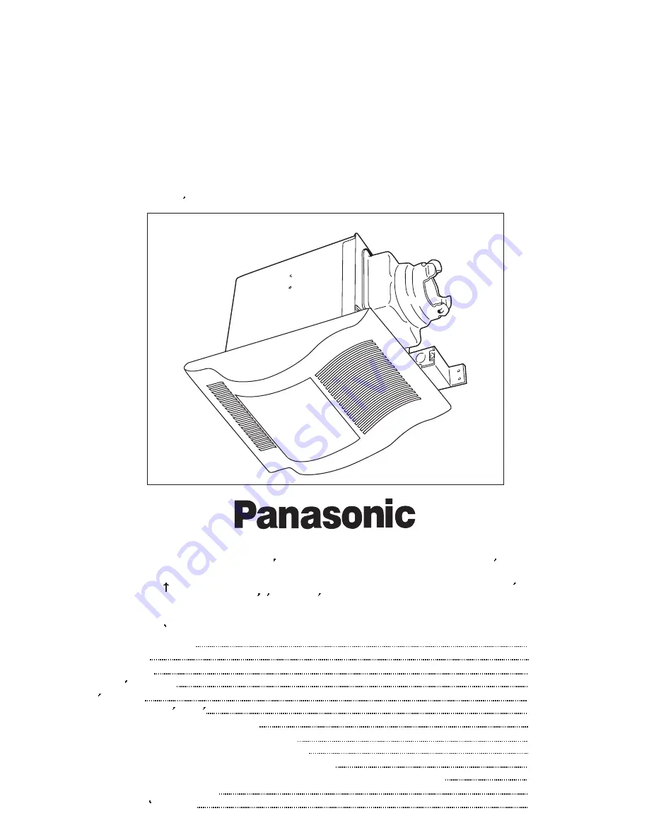 Panasonic FV-08VQL3 Notice De Montage Download Page 1