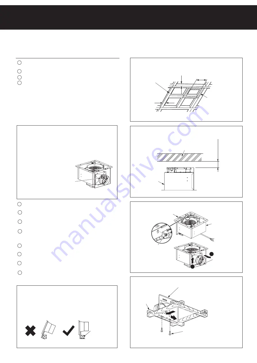 Panasonic FV-24CUR1 Installation And Operating Instructions Manual Download Page 7