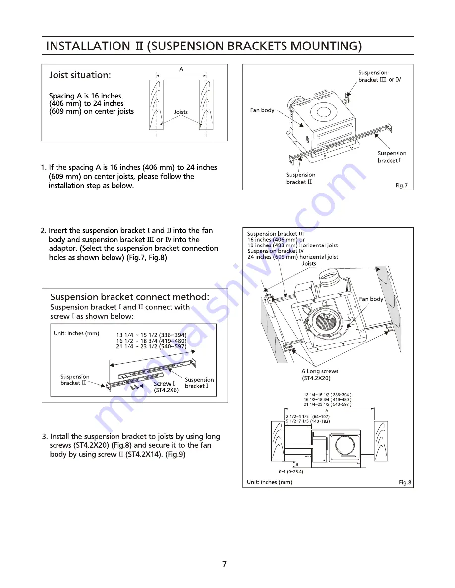 Panasonic FV-OSVQS Installation Instructions Manual Download Page 7