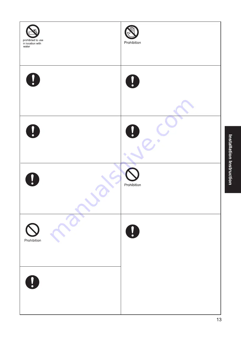 Panasonic FY-150ZDY8 Operation Instructions Manual Download Page 13