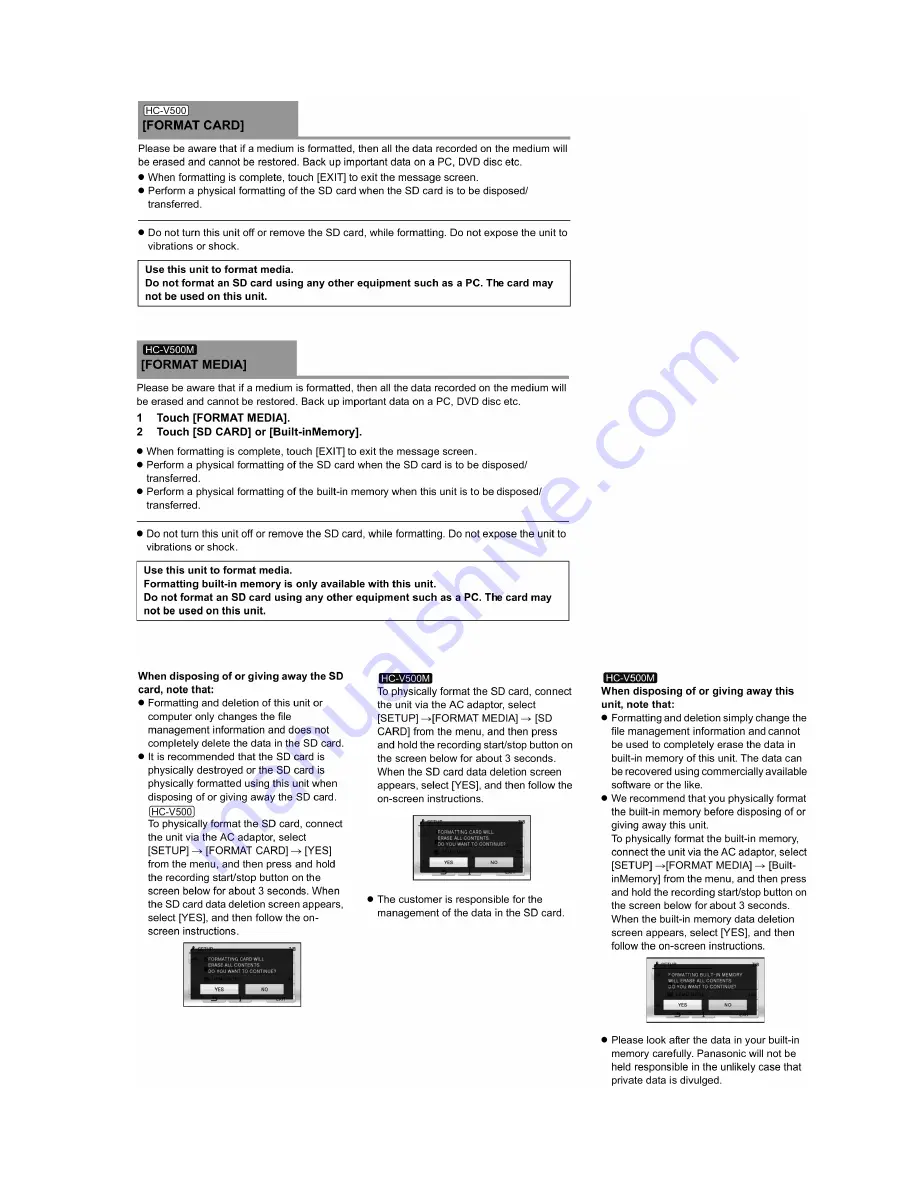 Panasonic HC-V500MP Скачать руководство пользователя страница 9