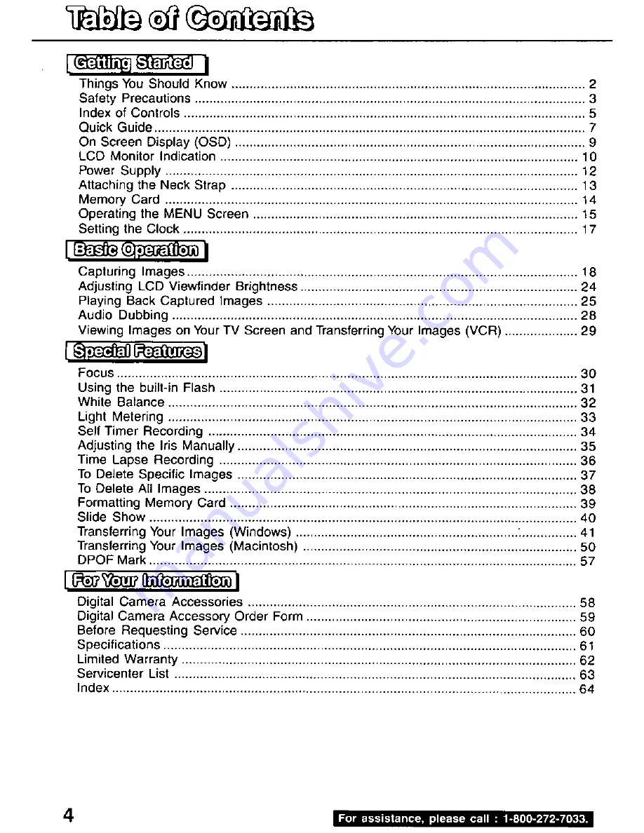 Panasonic iPalm PV-DC3010 User Manual Download Page 4