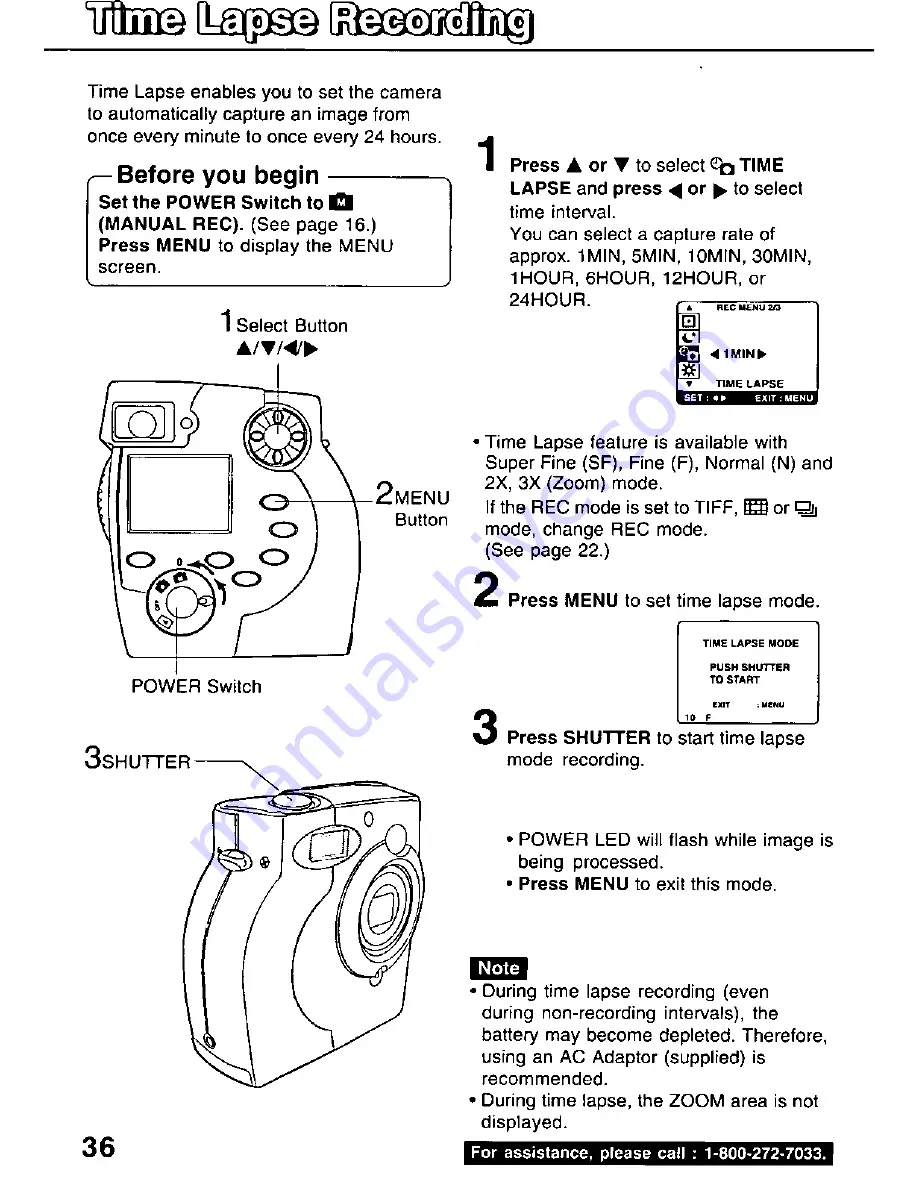 Panasonic iPalm PV-DC3010 User Manual Download Page 36