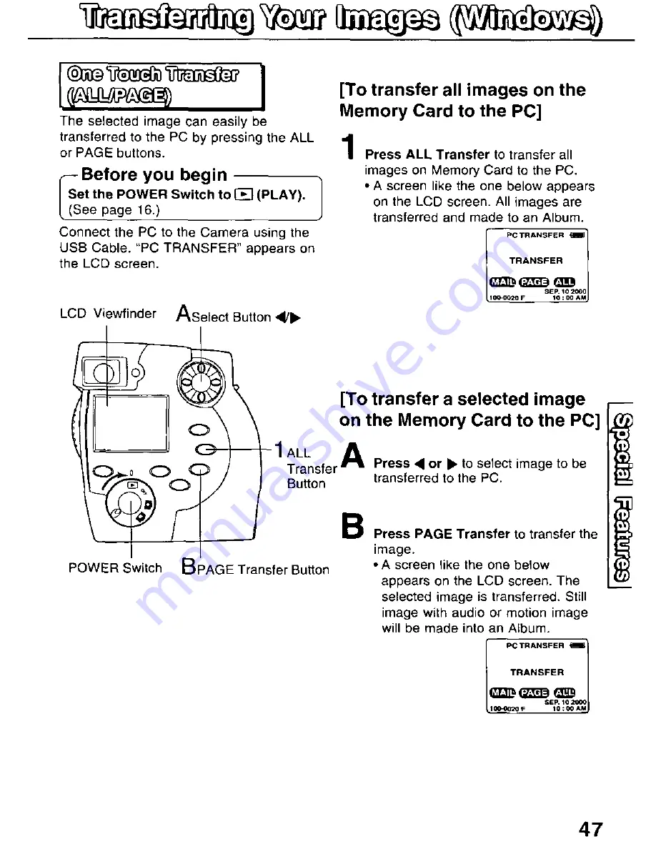 Panasonic iPalm PV-DC3010 User Manual Download Page 47