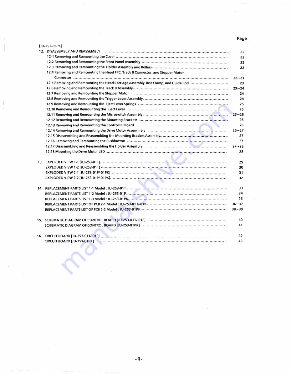 Panasonic JU-253-T Скачать руководство пользователя страница 3