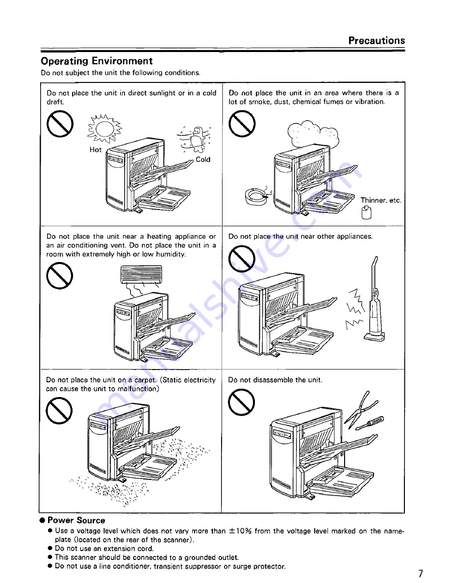 Panasonic KV-SV50U Operation Manual Download Page 7