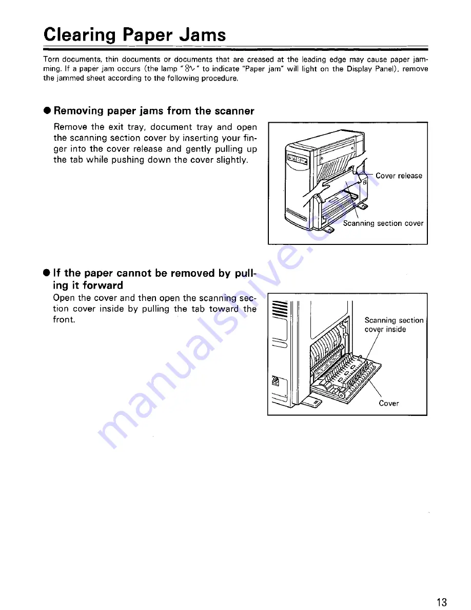 Panasonic KV-SV50U Operation Manual Download Page 13