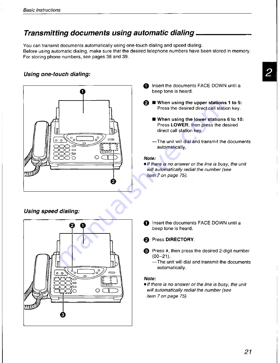 Panasonic KX-F700C Скачать руководство пользователя страница 21