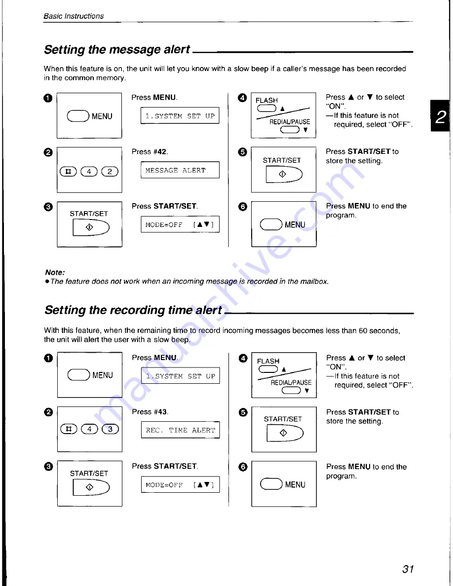 Panasonic KX-F700C Operating Instructions Manual Download Page 31