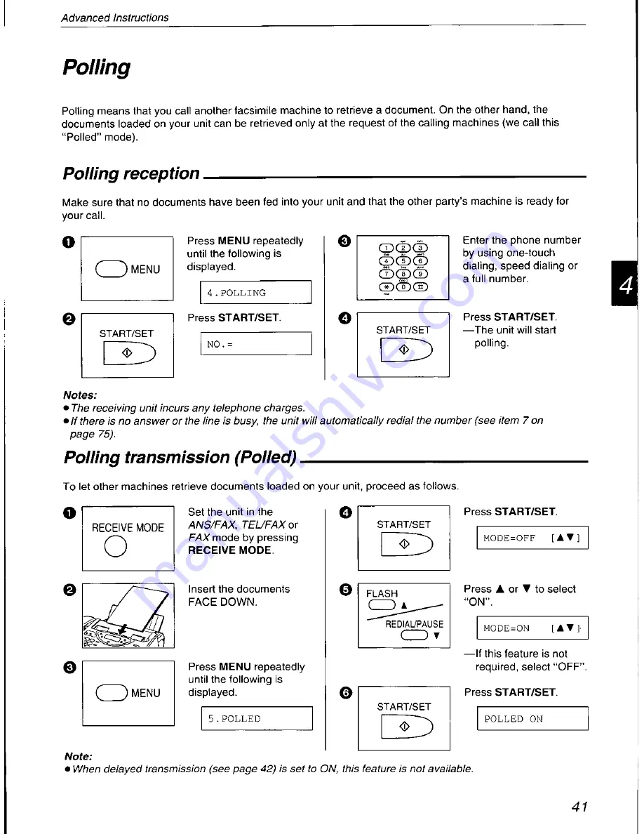 Panasonic KX-F700C Operating Instructions Manual Download Page 41