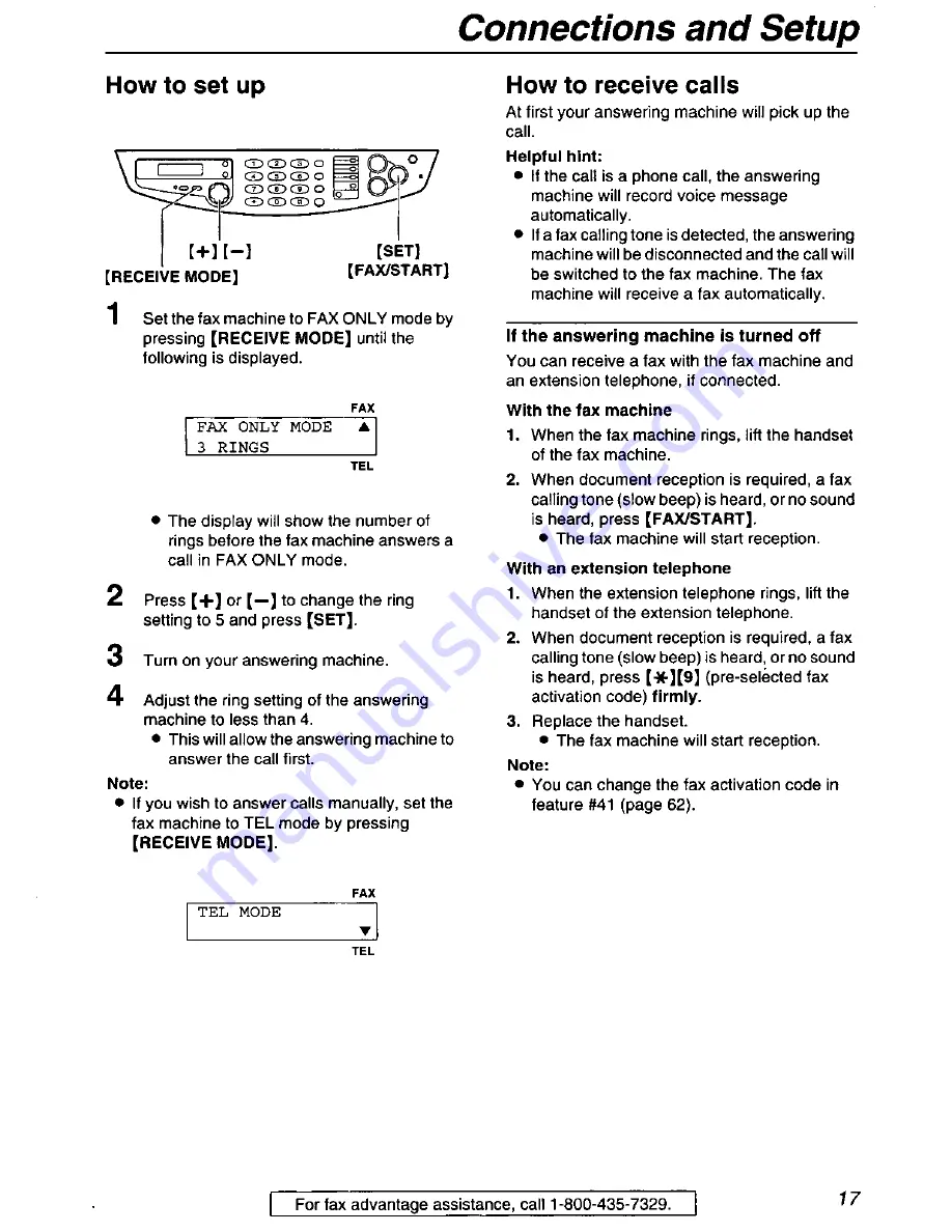 Panasonic KX-FB421 Скачать руководство пользователя страница 17