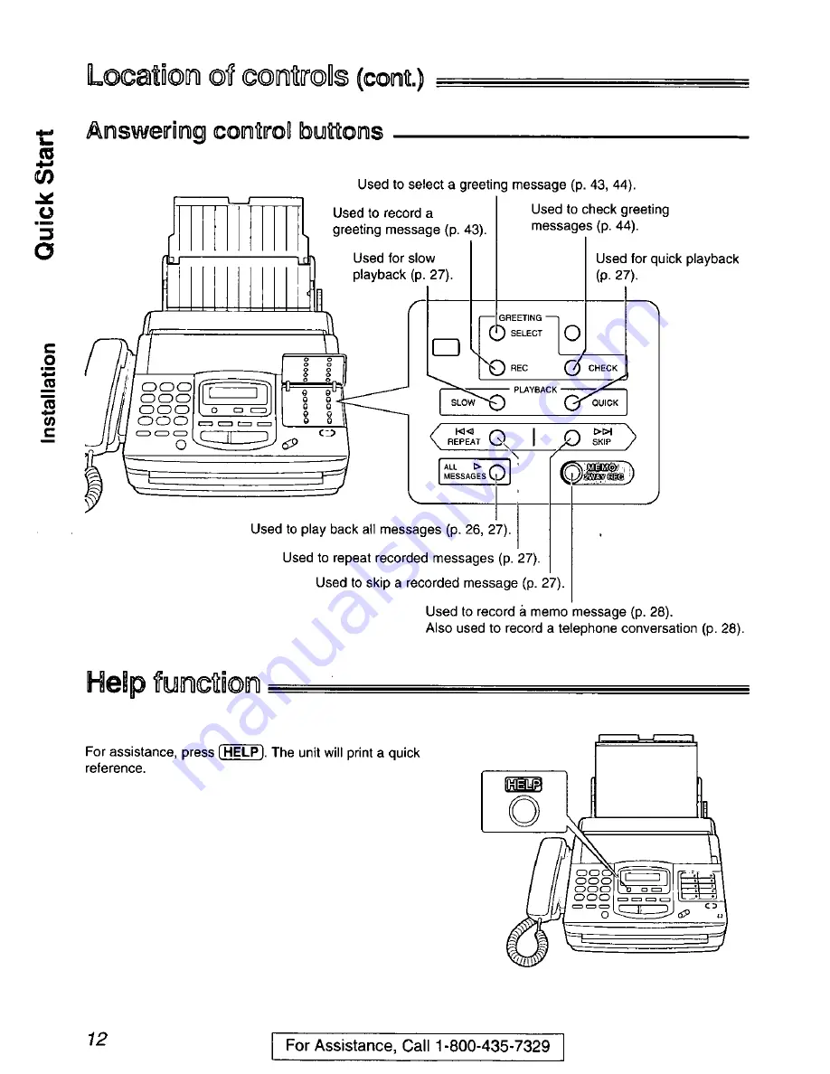 Panasonic KX-FM220 Скачать руководство пользователя страница 12