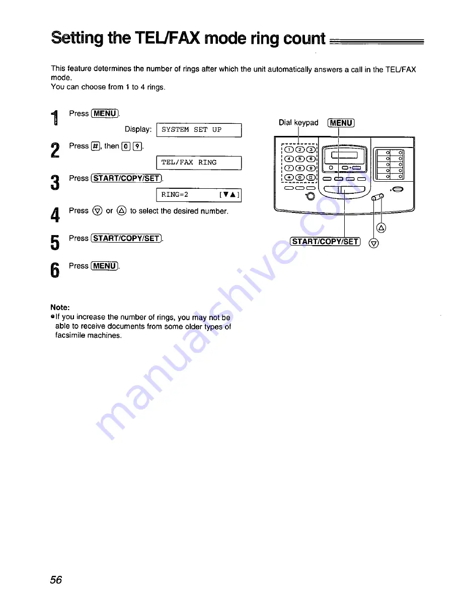 Panasonic KX-FM220 Скачать руководство пользователя страница 56