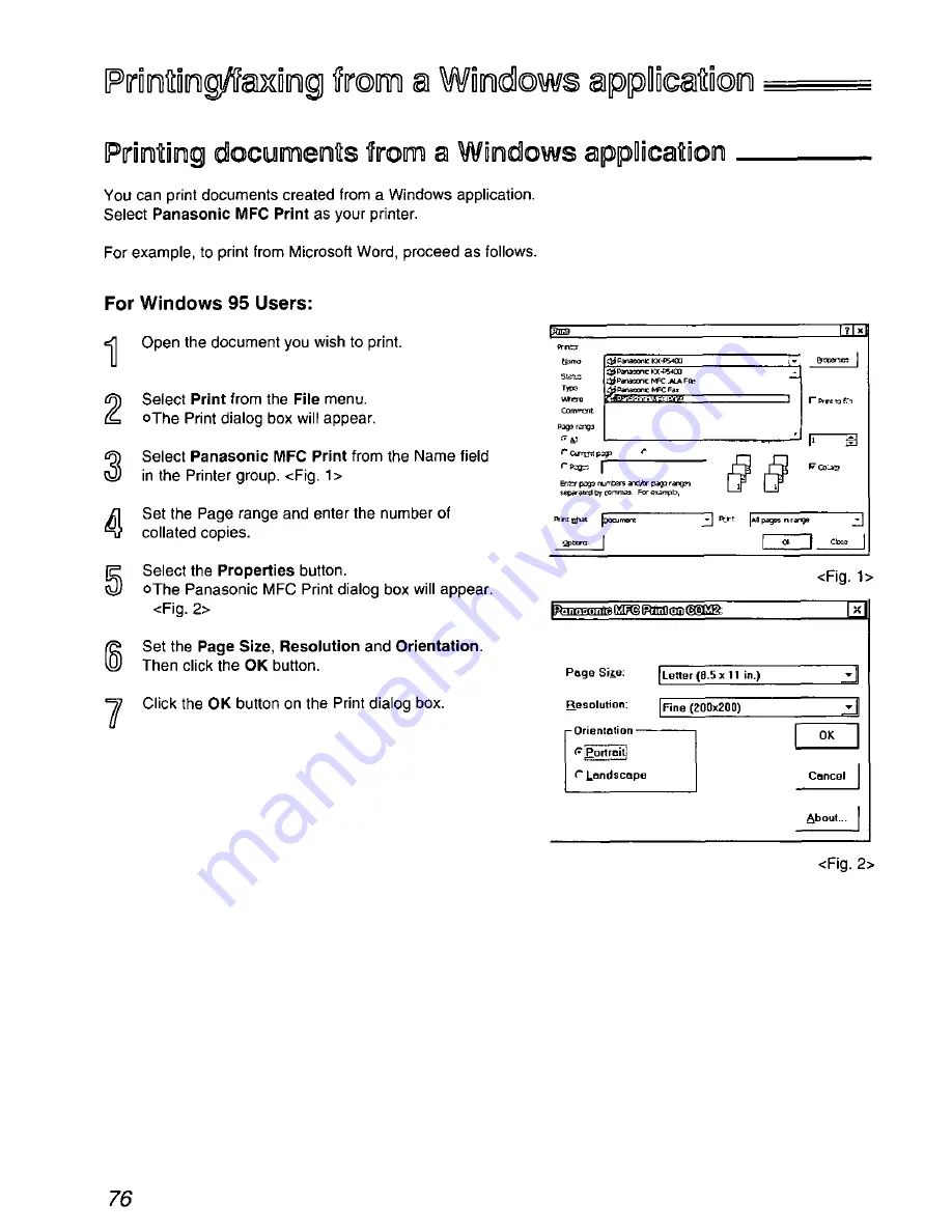 Panasonic KX-FM220 User Manual Download Page 76