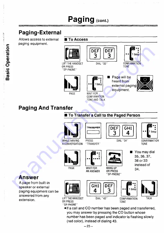 Panasonic KX -T61630 Operating Instructions Manual Download Page 24