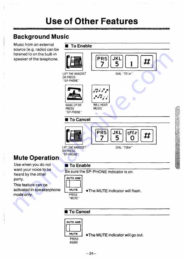 Panasonic KX -T61630 Operating Instructions Manual Download Page 25