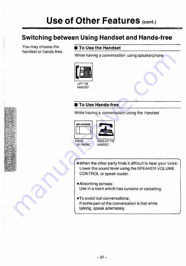 Panasonic KX -T61630 Operating Instructions Manual Download Page 28