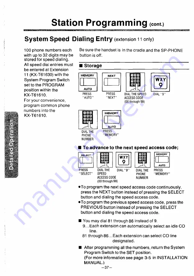 Panasonic KX -T61630 Скачать руководство пользователя страница 38