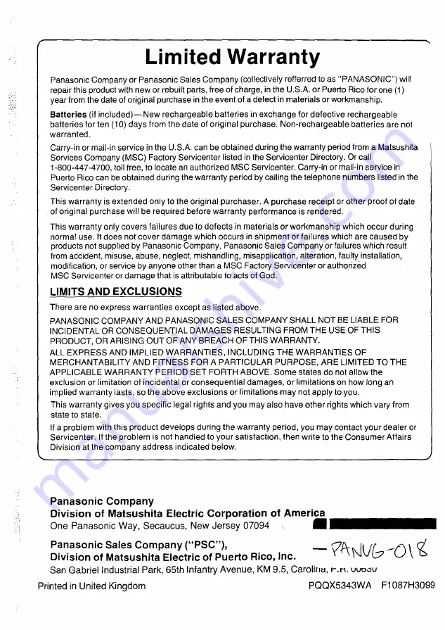 Panasonic KX -T61630 Operating Instructions Manual Download Page 52