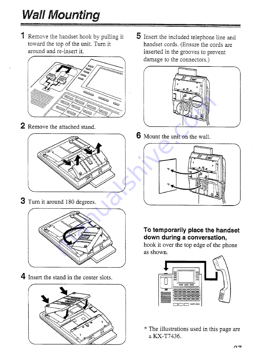 Panasonic KX-T7450 Operating Instructions Manual Download Page 27