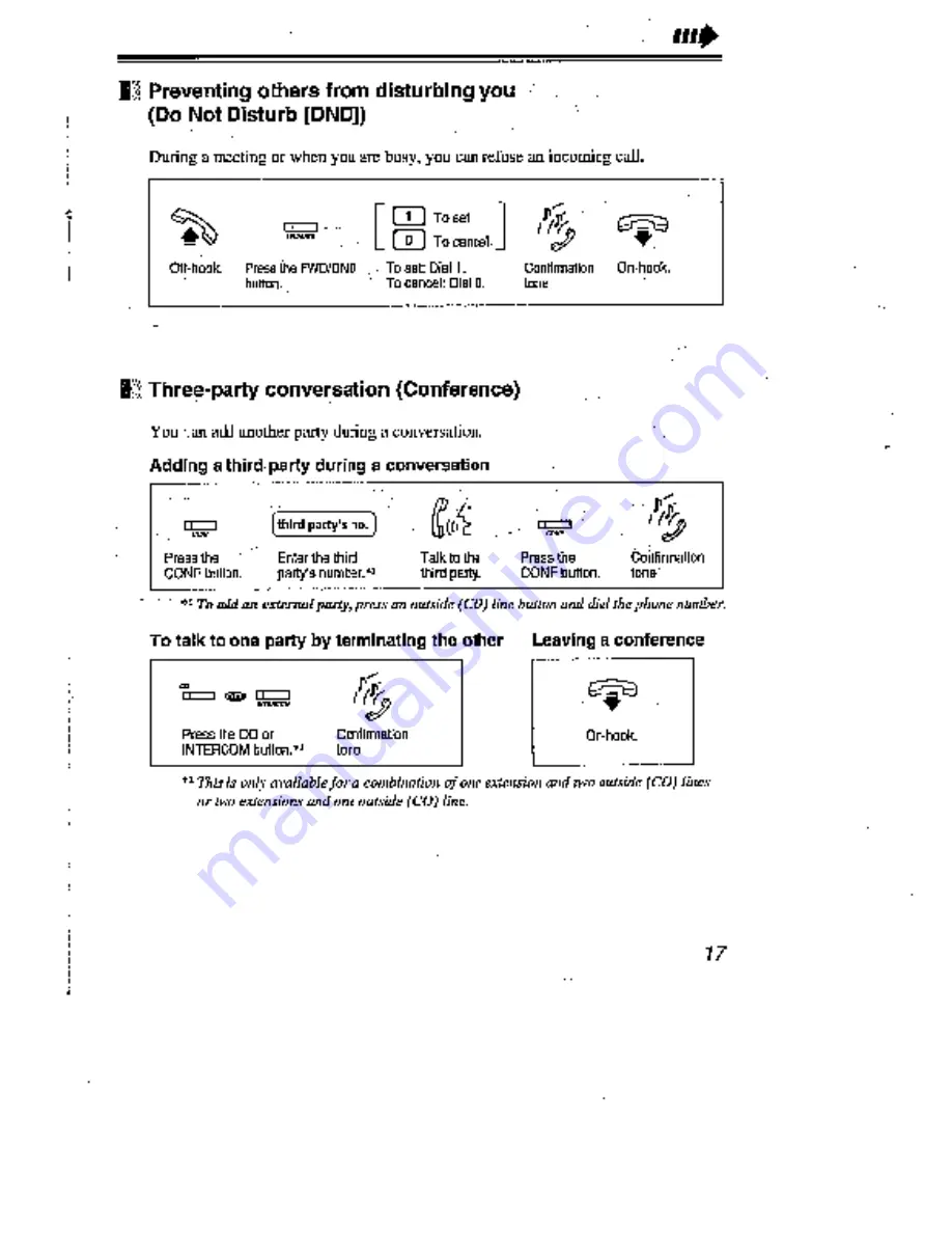 Panasonic KX-T7453 Operating Instructions Manual Download Page 17