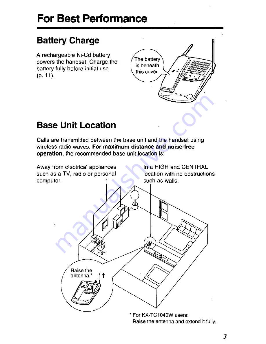 Panasonic KX-TC1500 Скачать руководство пользователя страница 3