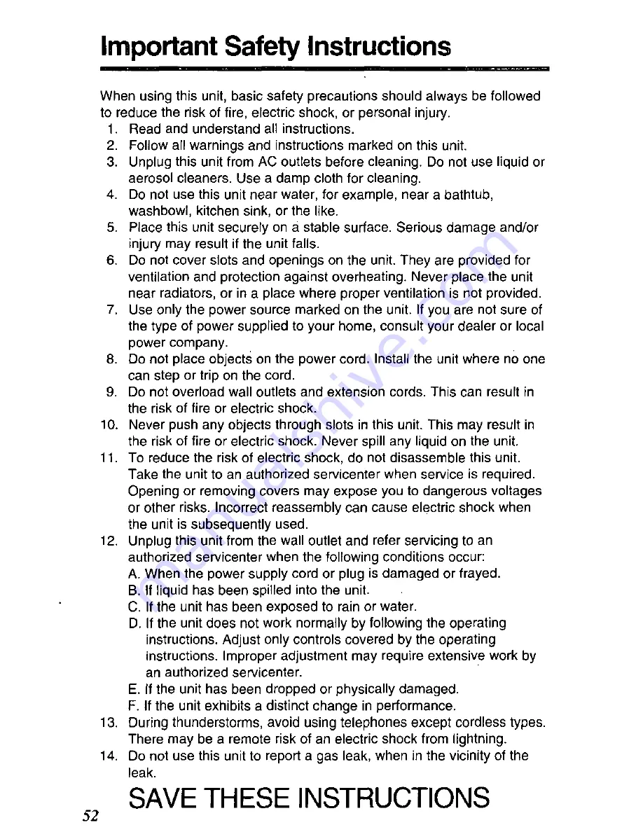 Panasonic KX-TC1500 User Manual Download Page 52