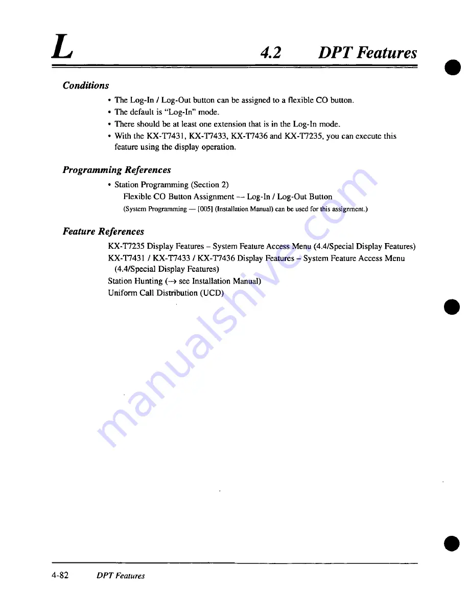 Panasonic KX-TD308 User Manual Download Page 180