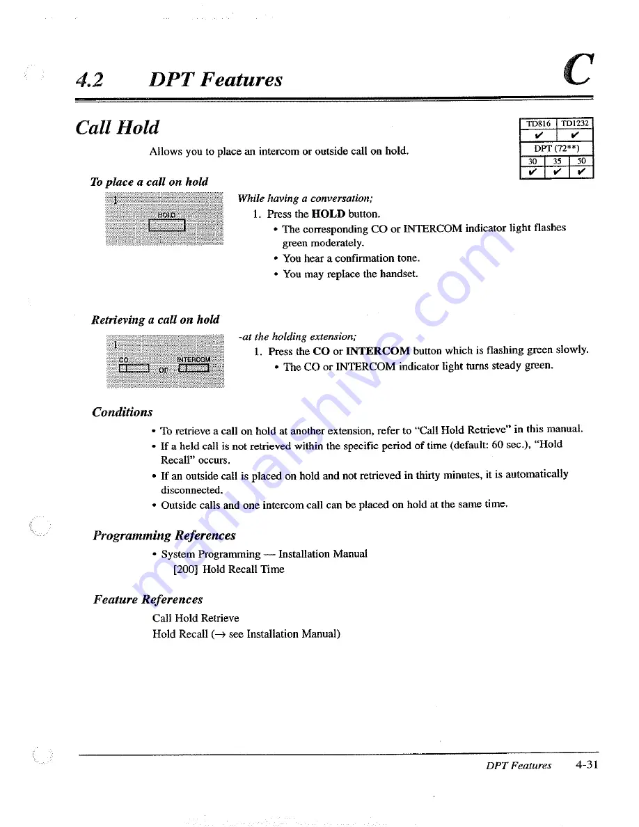 Panasonic KX-TD816E Скачать руководство пользователя страница 133