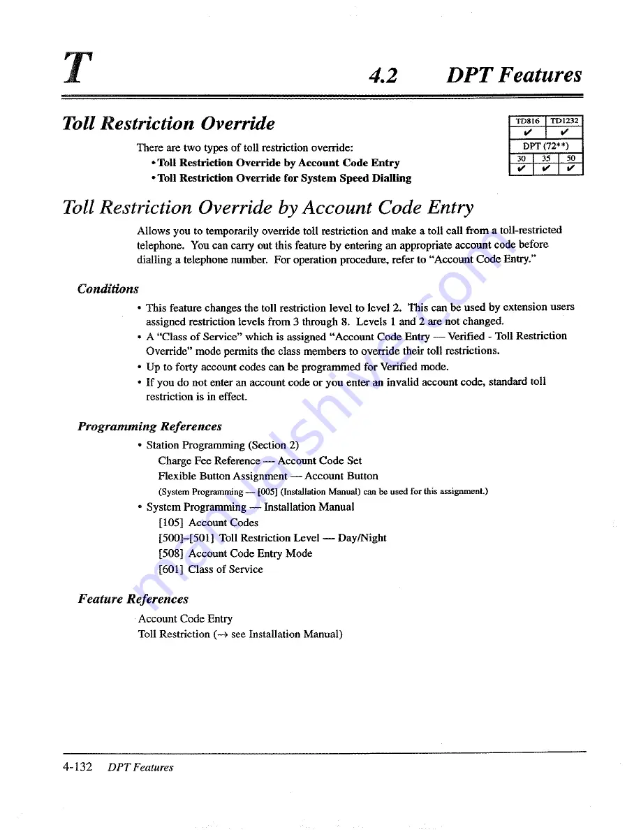 Panasonic KX-TD816E User Manual Download Page 235