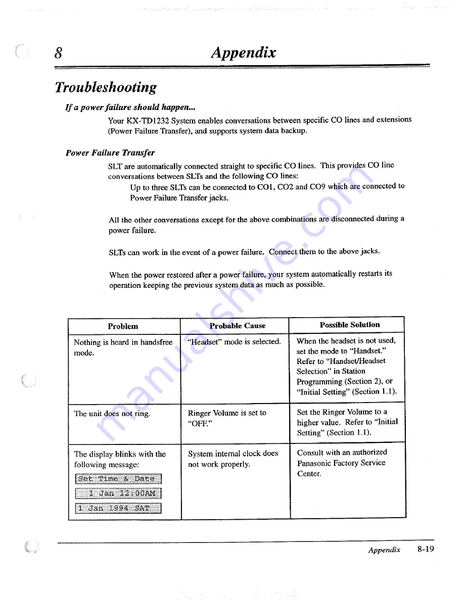 Panasonic KX-TD816E User Manual Download Page 393