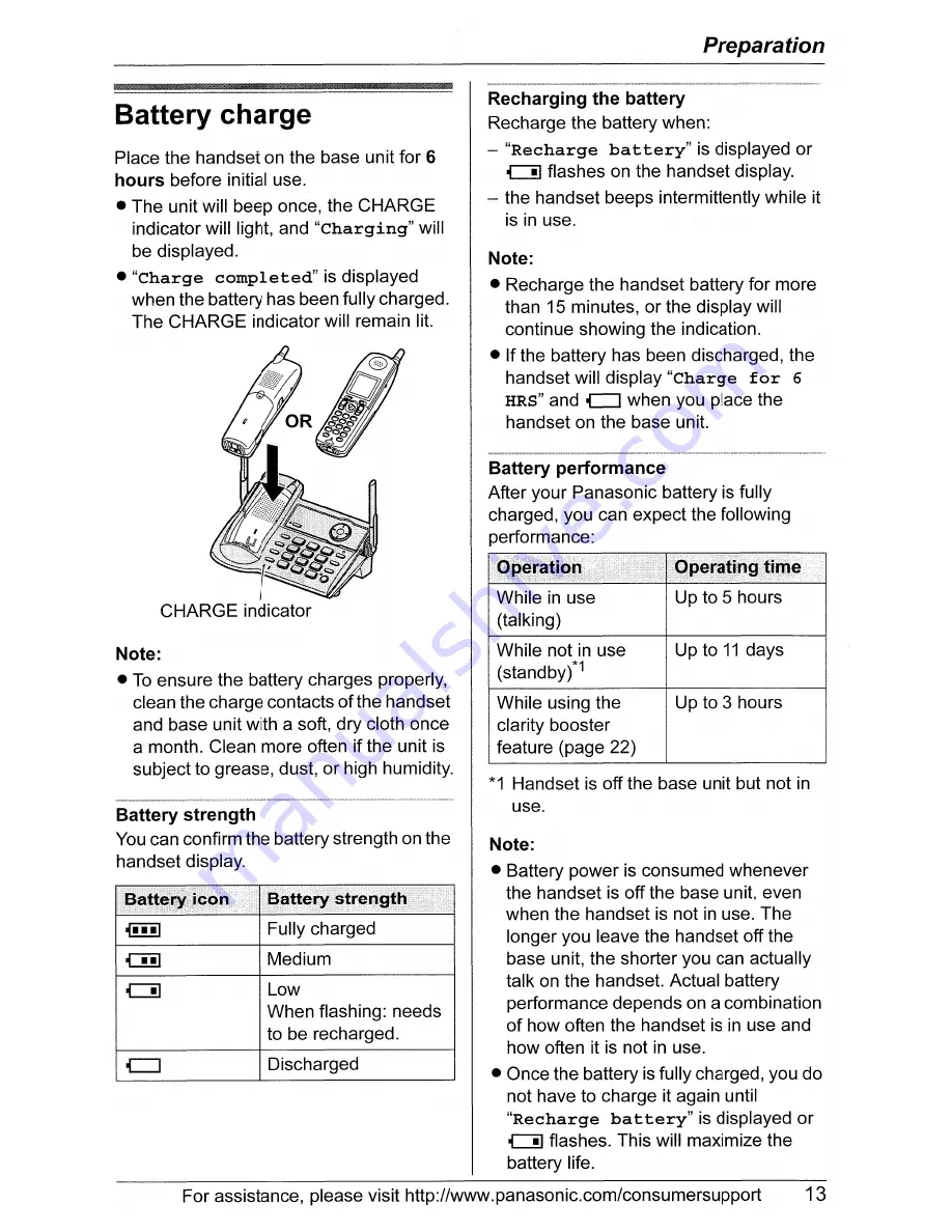 Panasonic KX-TG5566 Operating Instructions Manual Download Page 13