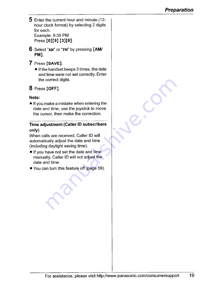 Panasonic KX-TG5566 Operating Instructions Manual Download Page 19