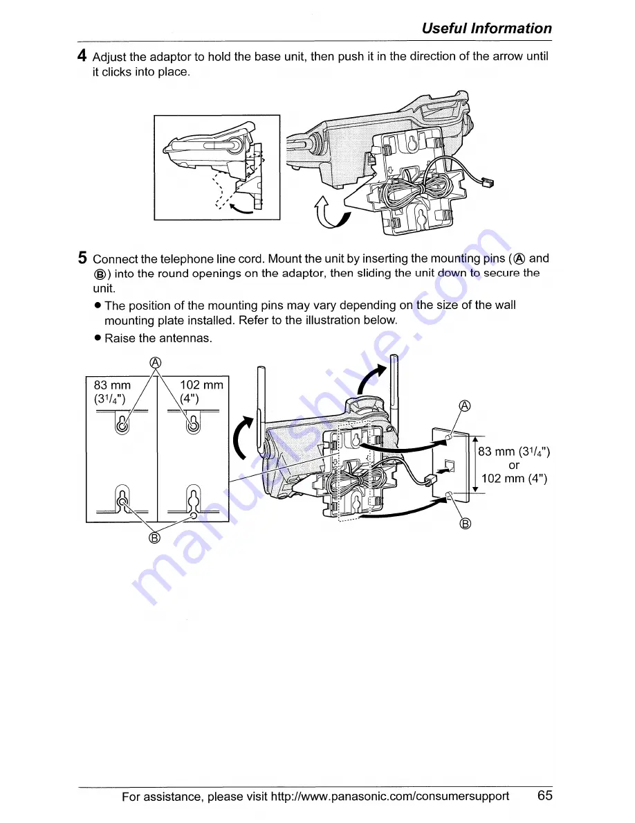 Panasonic KX-TG5566 Operating Instructions Manual Download Page 65