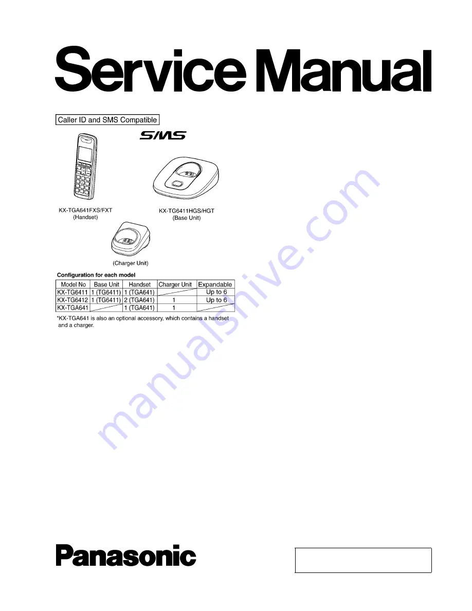 Panasonic KX-TG6411HGS Скачать руководство пользователя страница 1